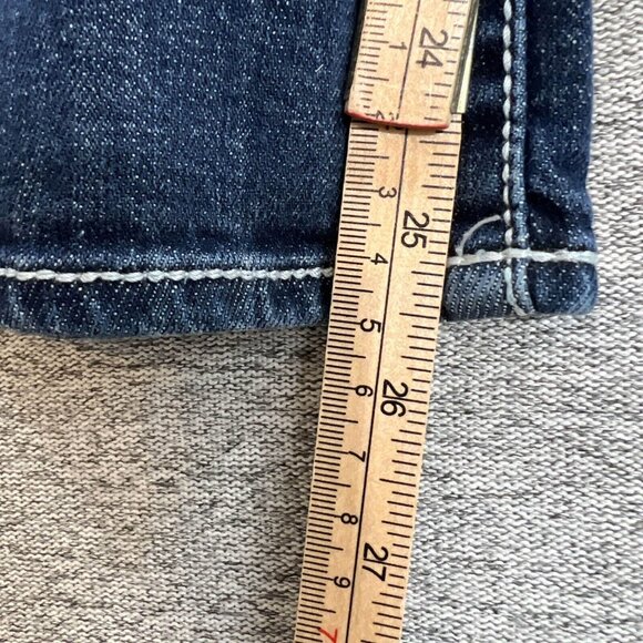 Rock & Republic Jeans Women 14 Blue Kendall Bootcut Mid Rise Medium Wash Cropped - Picture 7 of 13